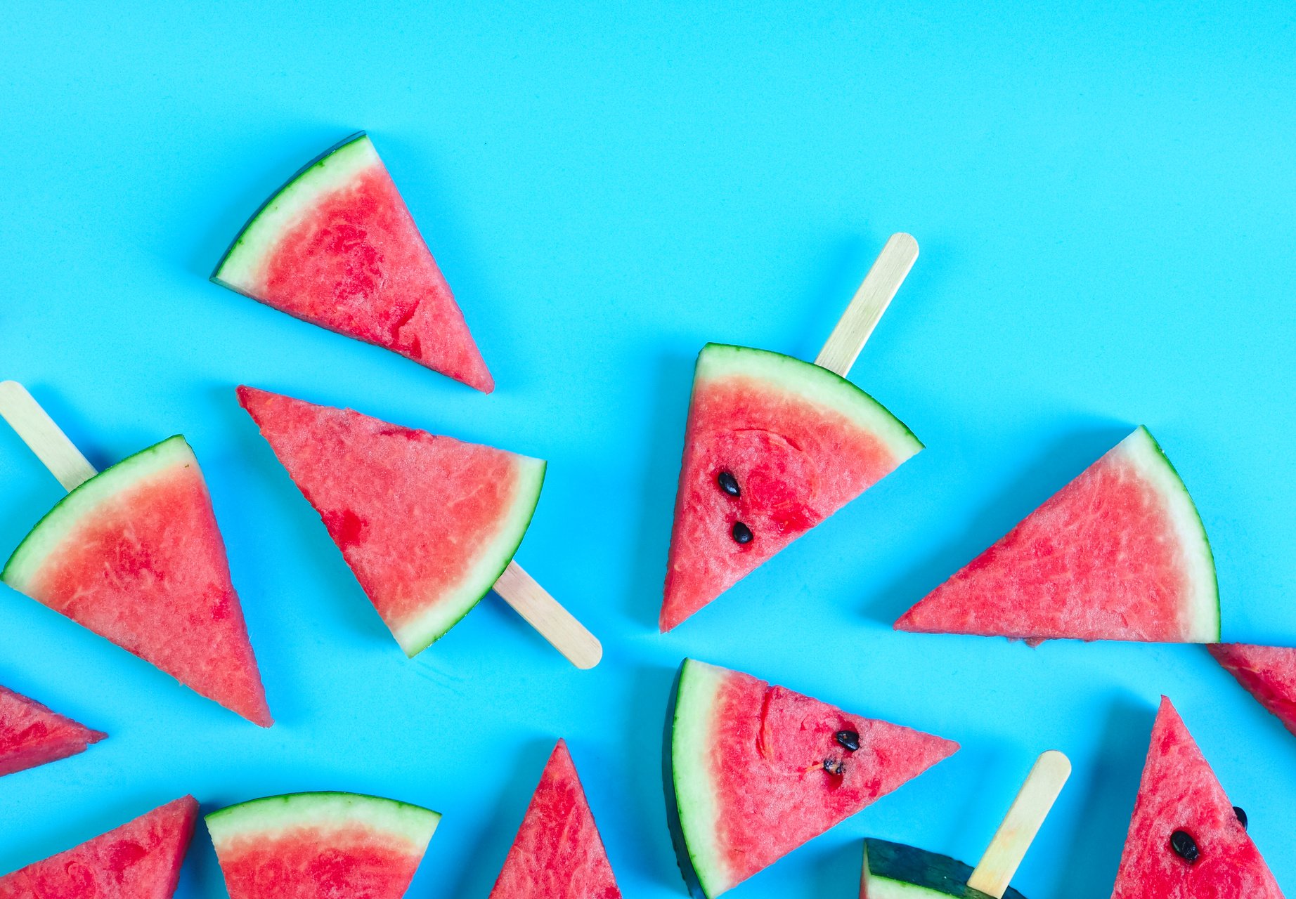 Summer fruit, watermelon with pattern background